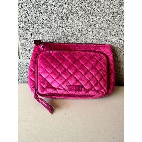Vera Bradley Velvet Majestic Magenta Makeup Accessory Case - Picture 1 of 5